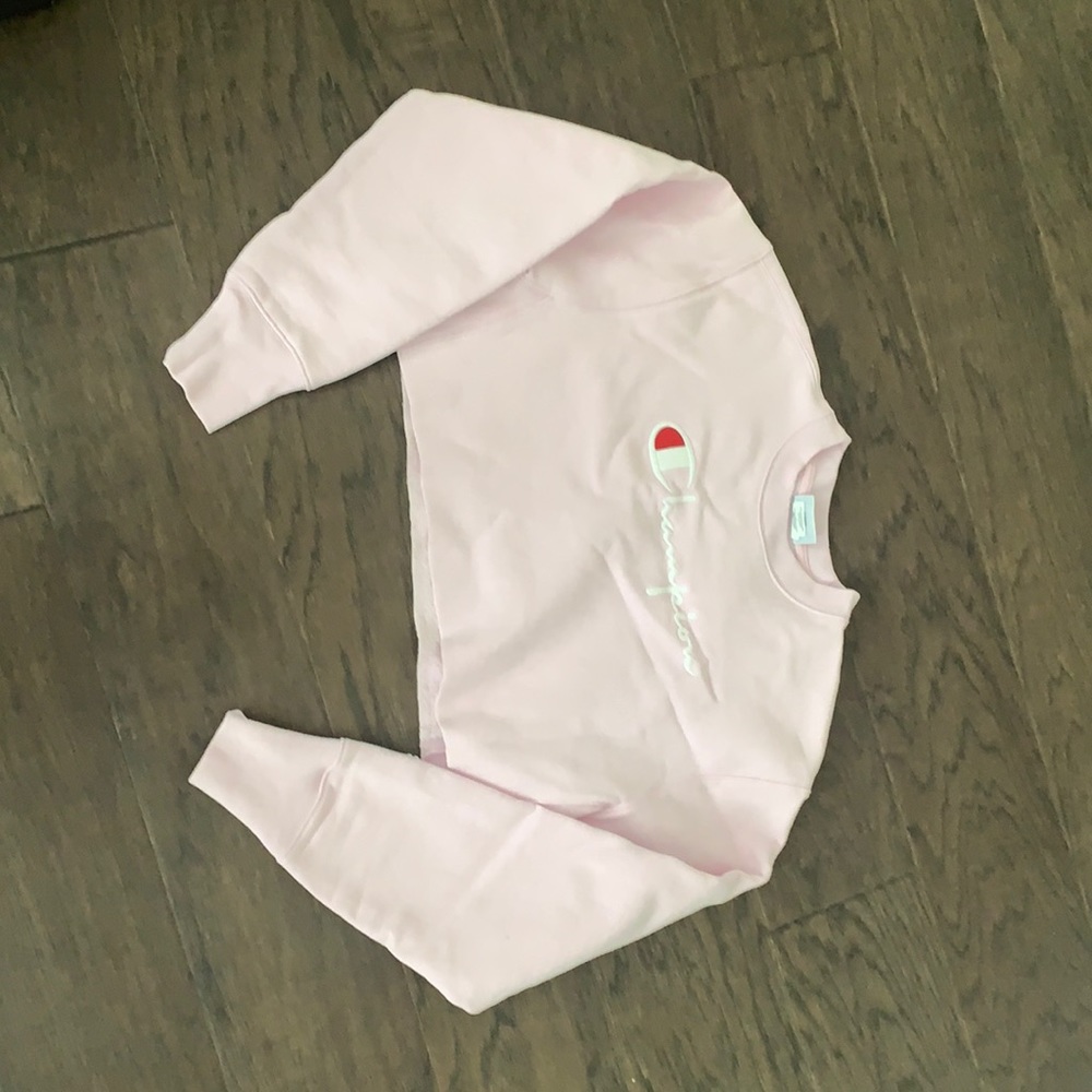 Champion Cropped pink crew neck